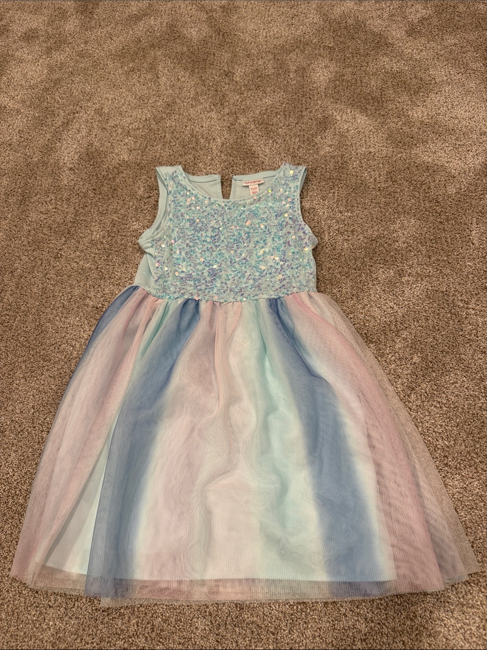 Cat & Jack Girls Pastel Sequin Tulle Party Dress - Blue, Pink, Mint